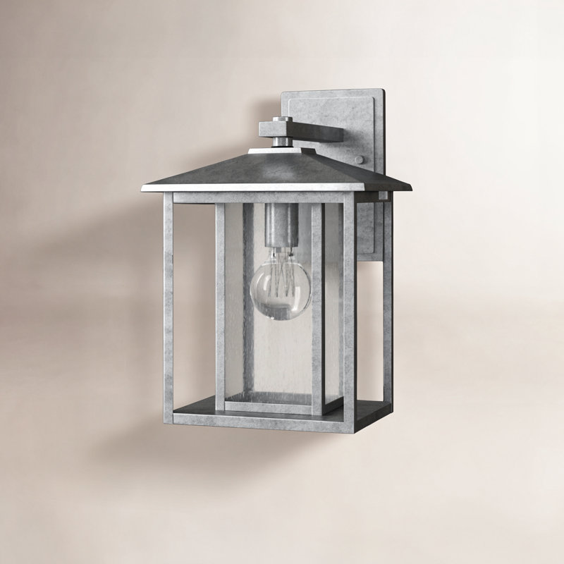 Vermont Wall Light, 100W A19 Medium, 14" H x 9" W, Weathered Pewter