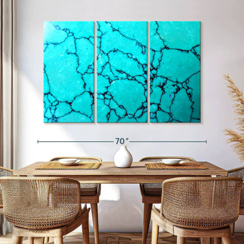 Failles turquoise, H 42 po x l 65 po