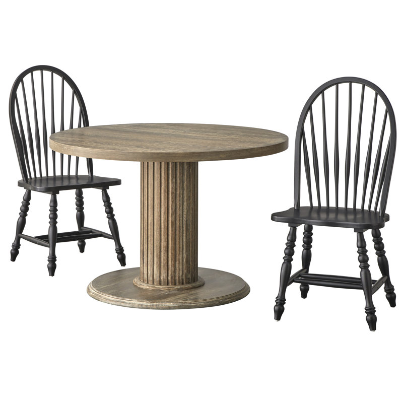 Currier Dining Set, 3 Pieces: Table, 2 Chairs