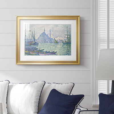 Constantinople (Yeni-Djami)-Paul Signac-Framed Print with Mat and glass-1909
