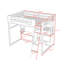 Lit mezzanine avec bureau, tablettes, lumières DEL et ports USB-1554816055