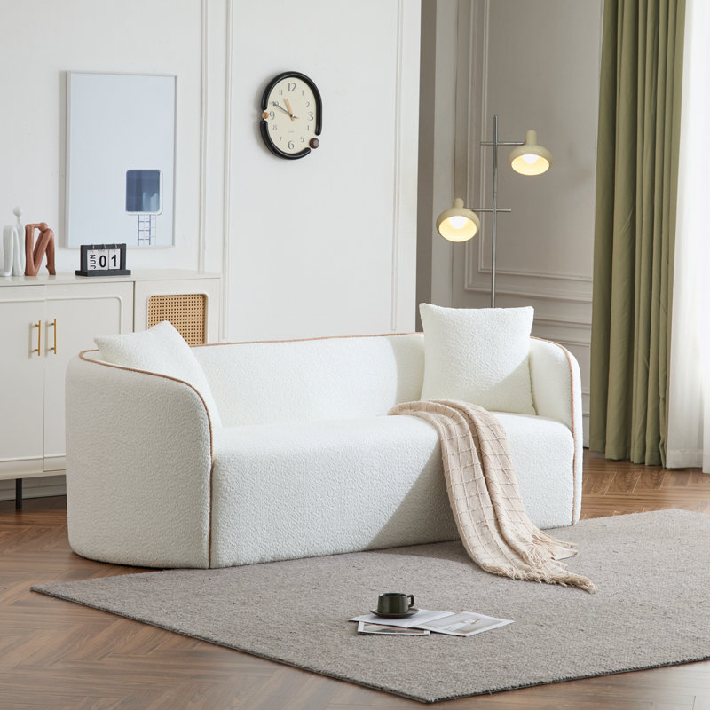 Canapé avec coussin moelleux et 2 coussins