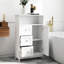 3 armoires 1 porte en blanc - une solution de rangement pratique et élégante pour la salle de bain 3 tiroirs 1 porte pour les articles de toilette essentiels