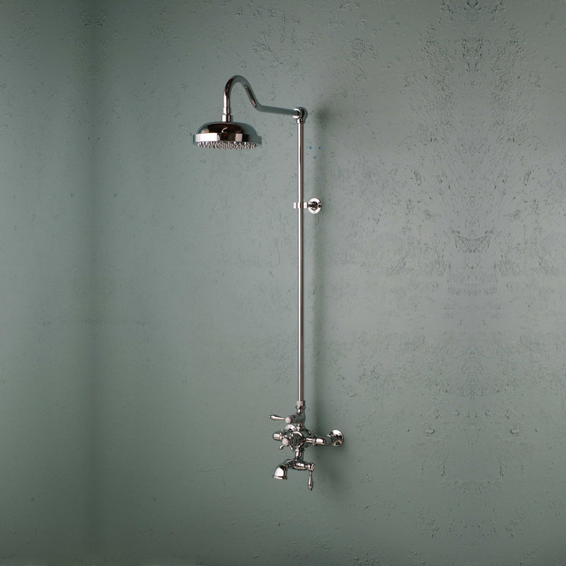 Système de douche thermostatique 60 po Exposed, Unlacquered Polished Brass