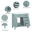 Ensemble de meuble-lavabo élégant avec lavabo 36 po - Armoire de salle de bain avec tiroirs, structure solide et panneau de fibres à densité moyenne-109697306