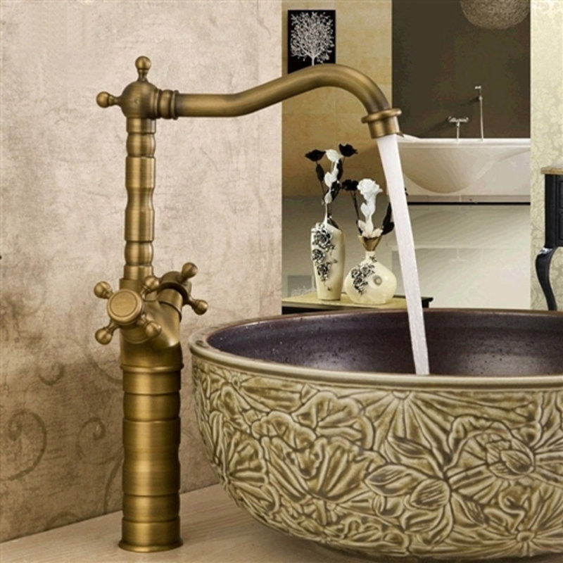 Robinet pour salle de bain à poignée double BathSelect Syracuse Classic Antique