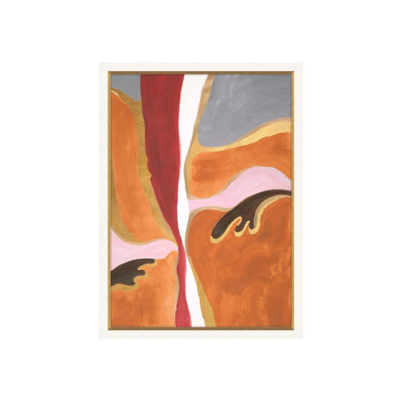 «Dancing with You I» par Sara Brown - Peinture, Or doré, H 41 po x l 30 po x P 1,5 po
