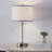 Towley 23.25'' Glass USB Table Lamp Set Brushed Nickel Finish-830307638