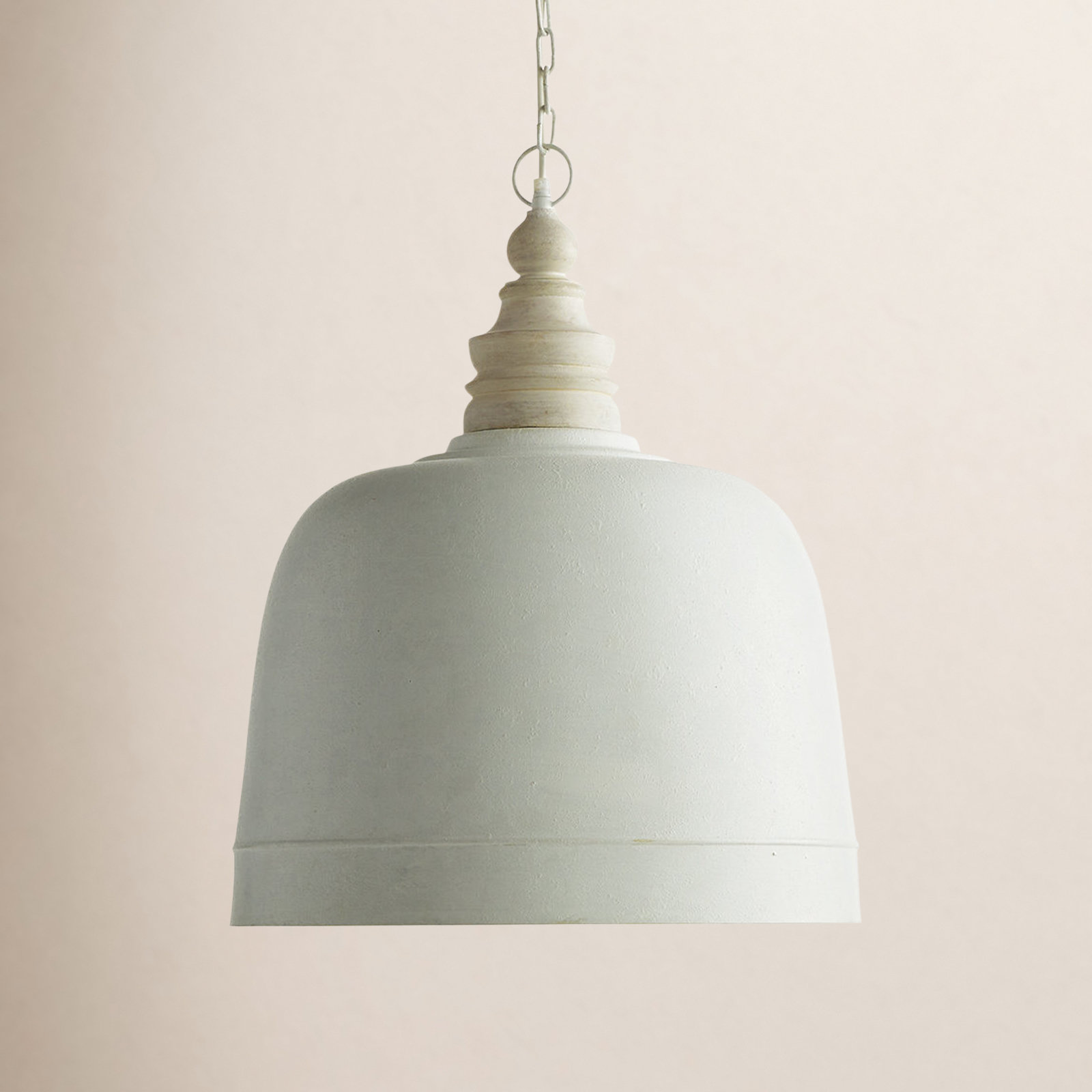 Single Light Metal Dimmable Pendant, 24" H x 19" W x 19" D