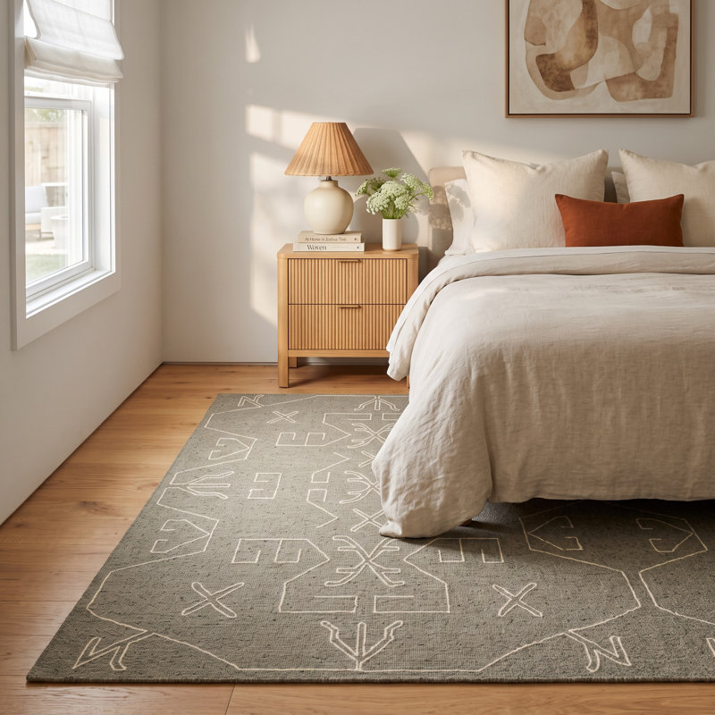 Rectangle Demie Wool Area Rug, Rectangle 2' x 3'