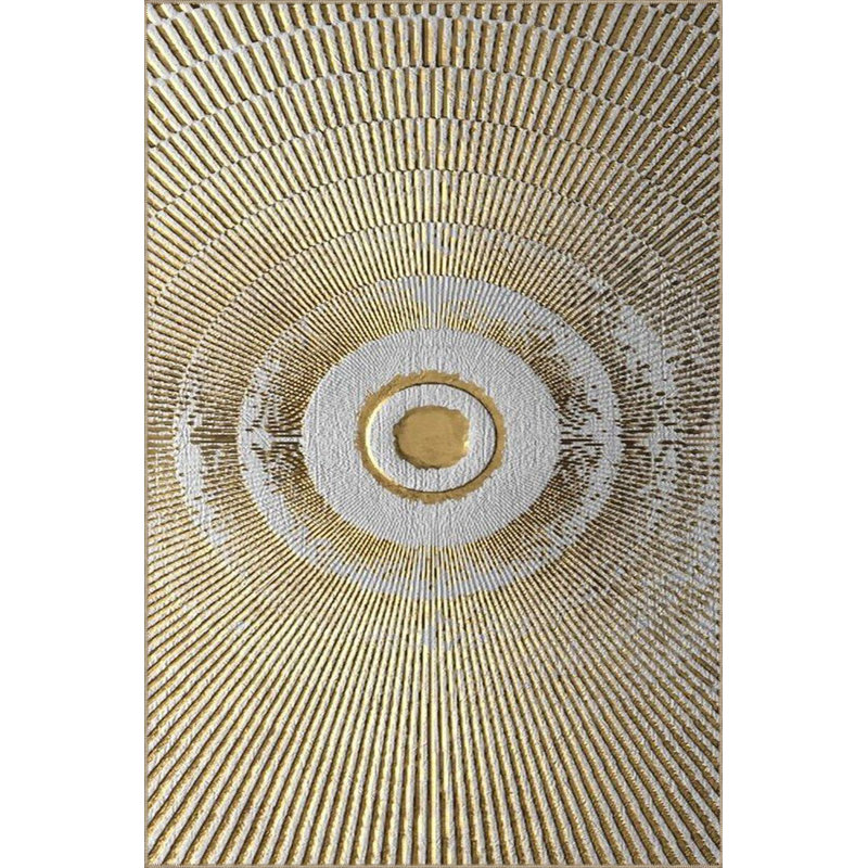 Tapis lavable à motif de cercles doux, Sous-tapis carré 4 pi 11 po inclus