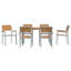 7 Piece Garden Dining Set Grey Steel-1246763859