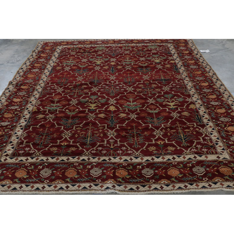 Rug & Kilim’S Modern Agra Rug In Red With Colorful Floral Patterns