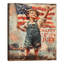 Art rétro sur toile rétro, drapeau américain, enfant du 4 juillet, 20 po x 30 po