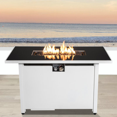 Steel Outdoor Fire Pit Table with Lid