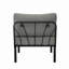 Chaise de patio et en métal avec dossier lâche