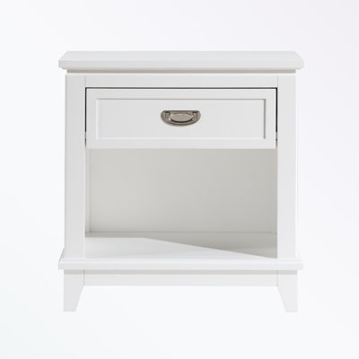Nightstand with Storage Drawer and Bottom Shelf