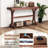 Narrow Console Table Vintage Accent Sofa Table w/ Open Storage Shelf Walnut-957947785