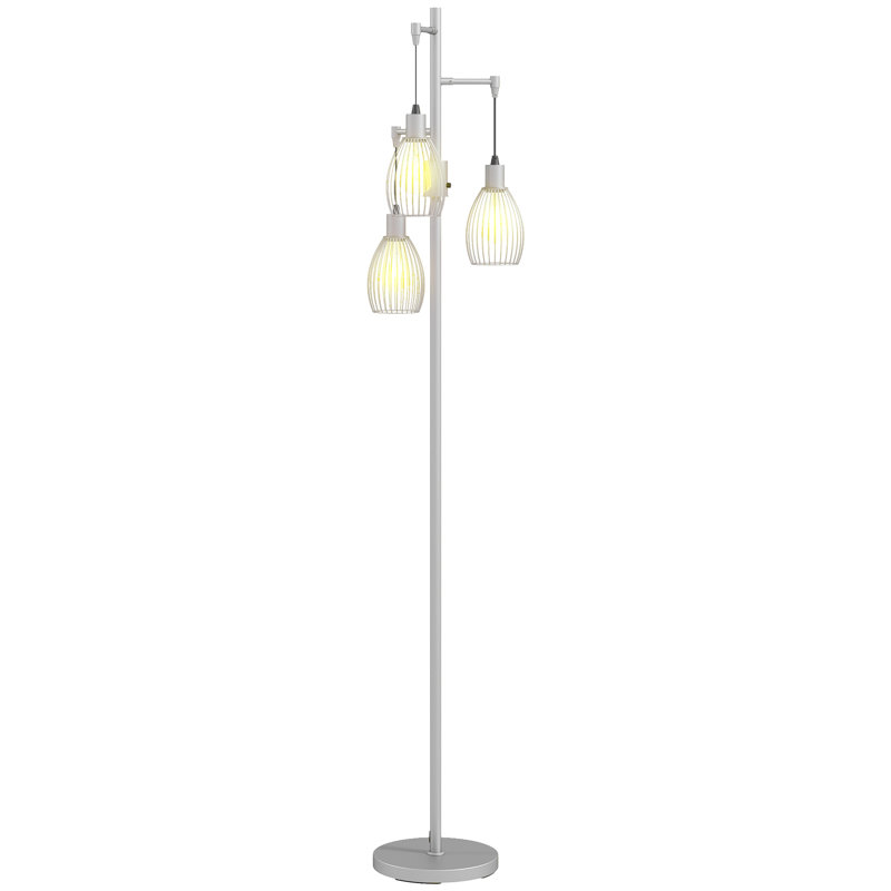 Bendersville 170.5cm Tree Floor Lamp, Silver
