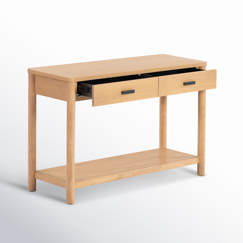Jaylessa Wood 2 Drawer Console Table, Natural