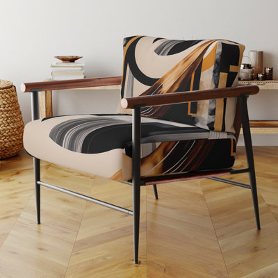 Fauteuil d'appoint rembourré Gold Touch Art Deco I