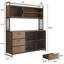Armoire de cuisine de 59 po de largeur Novo - Structure en acier et portes grillagées en bois-1807351173