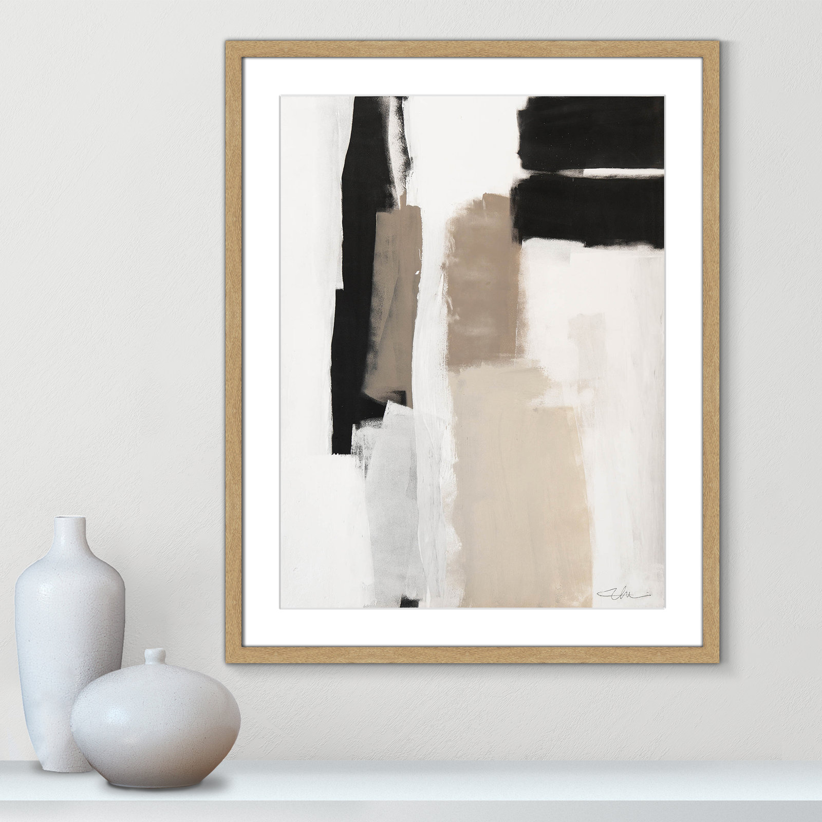 Earth Scapes II Print, 29.5" H x 23.5" W x 1.25" D, Natural Woodgrain Picture Framed