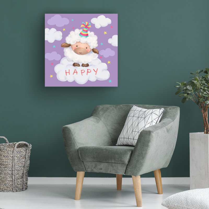 Art sur toile MAKikO Birthday Lamb, H 14 po x l 14 po