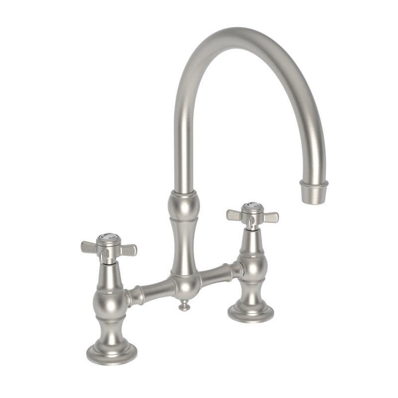 Fairfield Kitchen Bridge Faucet, Satin Nickel