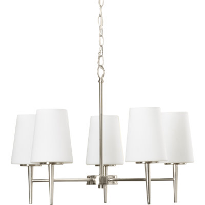 Erlandson 5 - Light Steel Dimmable Chandelier