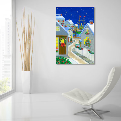 Art mural en verre épique «All Is Bright» par Geraldine Aikman, 24 po x 36 po