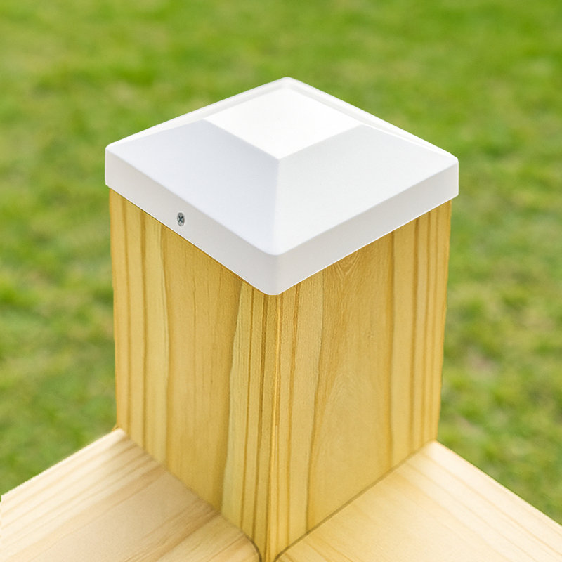 Nuvo Iron 6″ x 6″ Rigid Plastic Pyramid Post Cap – White