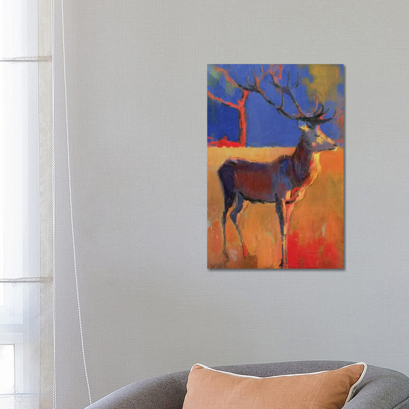 The Red Tree by Mark Adlington - Wrapped Canvas Painting