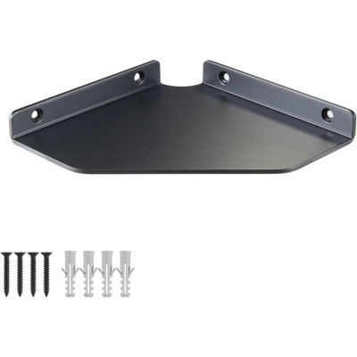 Tablette de coin murale 6 po, tablette de coin flottante noire