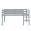Lit mezzanine en bois avec échelle-727501769