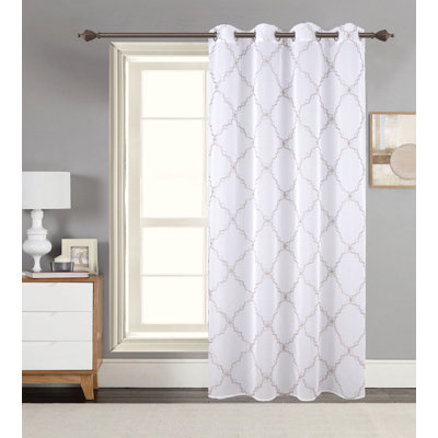 Panneau d'anneaux transparents brodés - argent / taupe