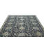 Tapis gris en laine noué à la main 8 pi 8 po x 12 pi 2 po Oushak