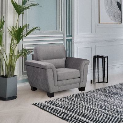 Chaise en tissu Beeston, gris
