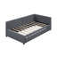 Lit de jour rembourré avec lit gigogne Canapé-lit simple sans sommier, tissu en lin-2126680879