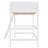 Solid Wood Twin Size Loft Bed with Ladder(White)