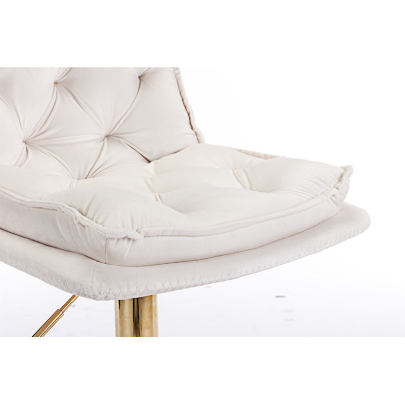 Ensemble de 2 tabourets de bar, Crème, crème