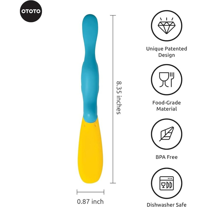 Spatule à bocal Splatypus pour ramasser et gratter - Gadgets de cuisine uniques pour les amateurs de cuisine - Sans BPA et 100% sans danger pour les aliments - Épandeur à crêpe