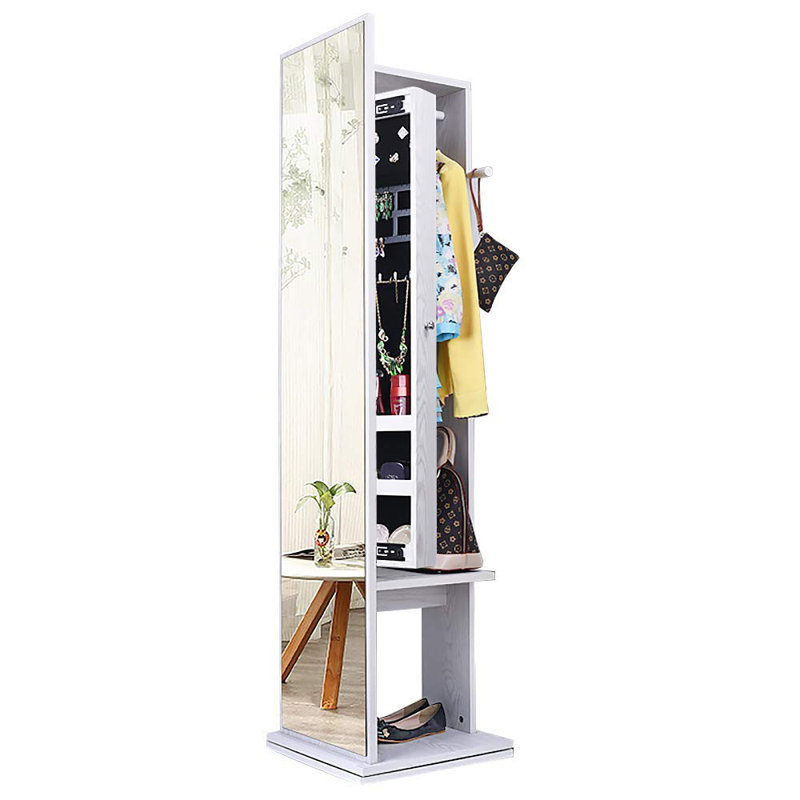 Armoire pour bijoux avec miroir autoportante
