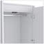 Armoire, garde-robe avec deux tiroirs, tringle, blanc-2020440213
