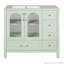 Meuble-lavabo 36 po avec quatre tiroirs et deux portes en verre à fermeture en douceur