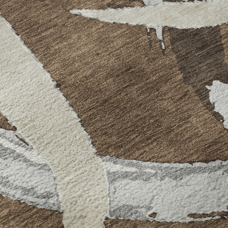 Premium Machine Washable Mayfield AMF1022 Circles Rug, Runner 2'3" x 7'6"