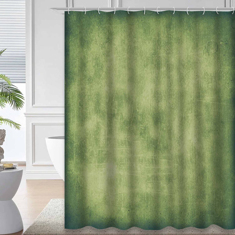 Rideau de douche à motif abstrait grunge avec 12 crochets, L 72 po x l 78 po