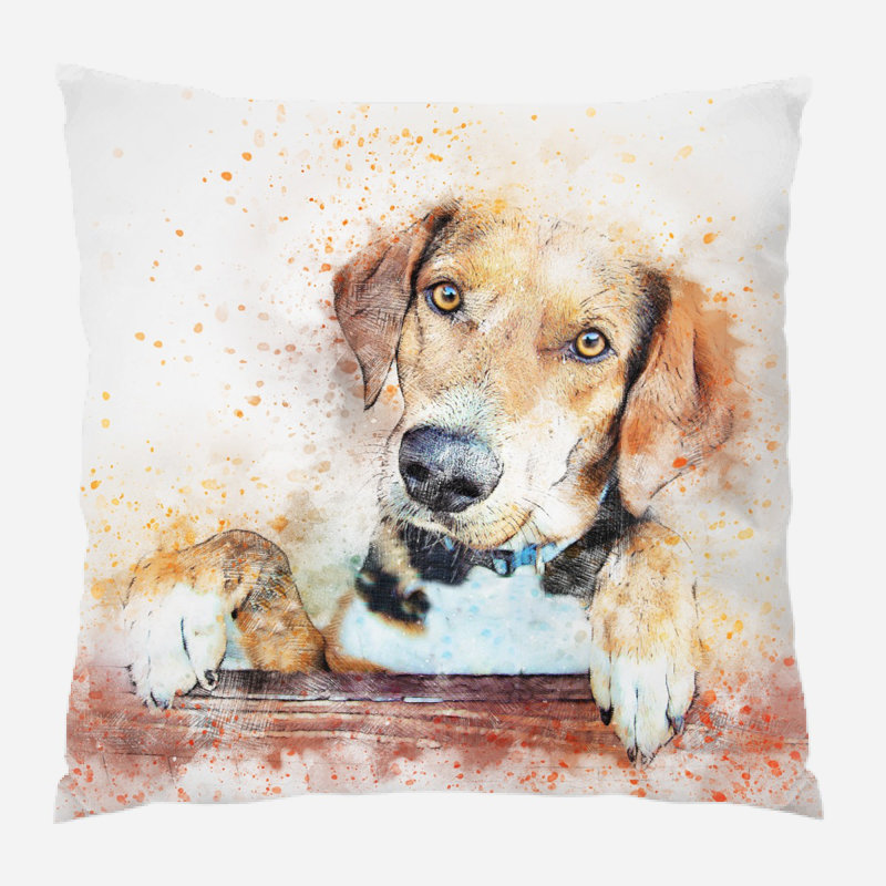  Coussin Dog, Microsuède, Intérieur