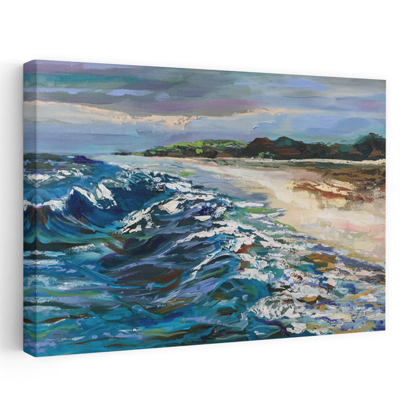 Rough Surf Coastal Beach Coastal, H 24 po x l 16 po