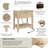 Fluted End Table With Drawer, Side Table With Storage For Living Room-903408073